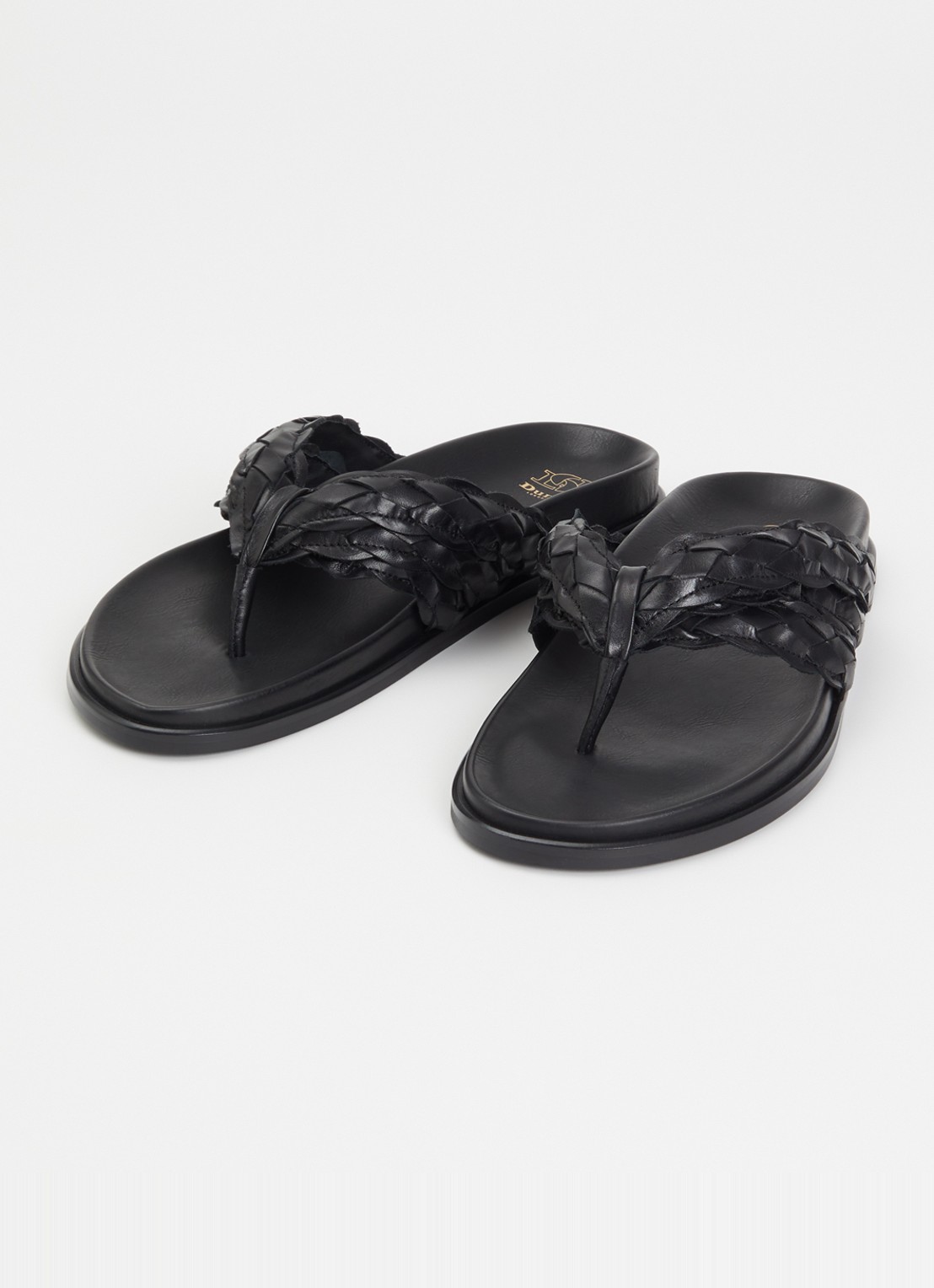 Dune London Lindie slipper van leer - detail 3 zwart