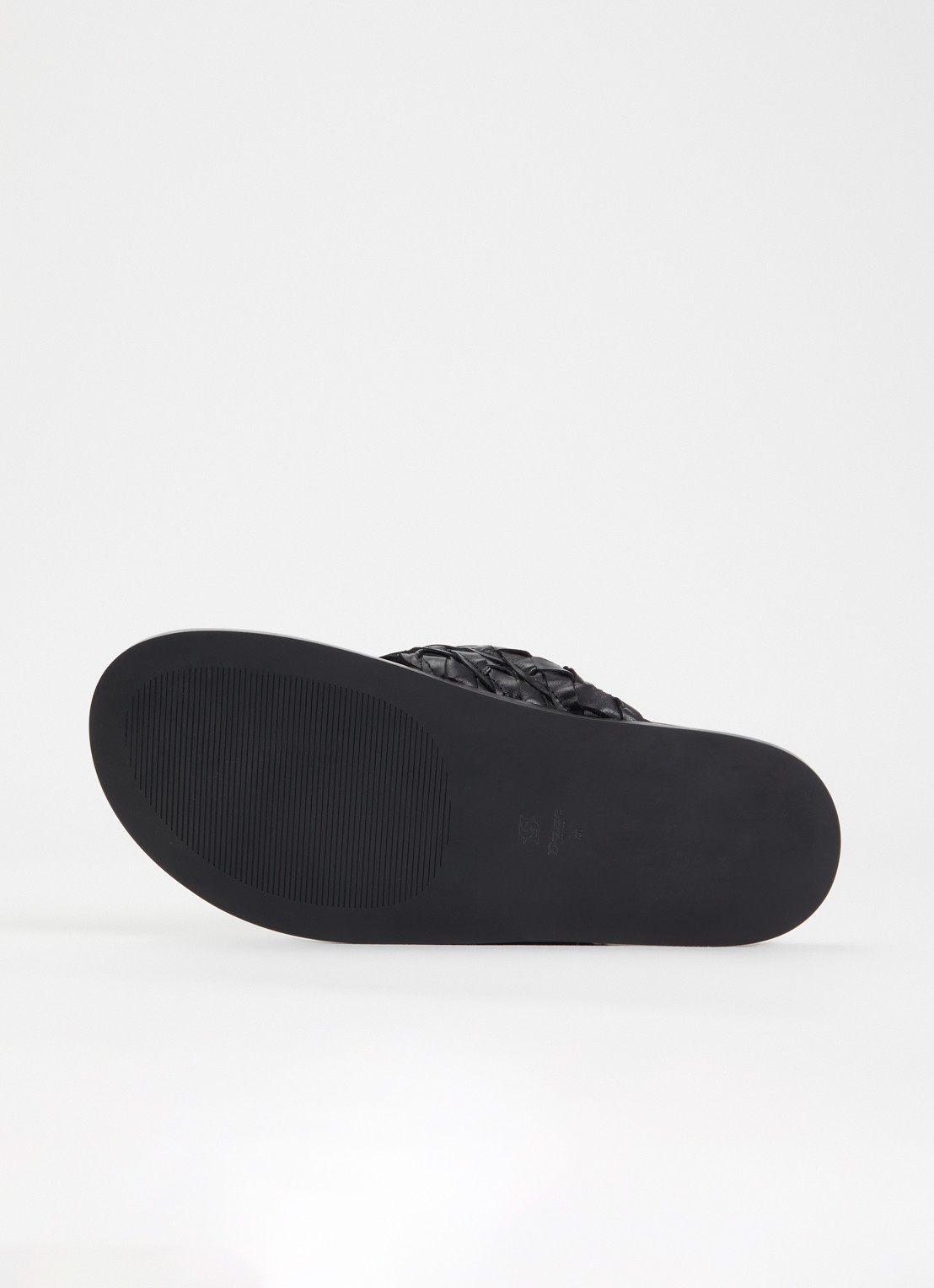 Dune London Lindie slipper van leer - detail 5 zwart