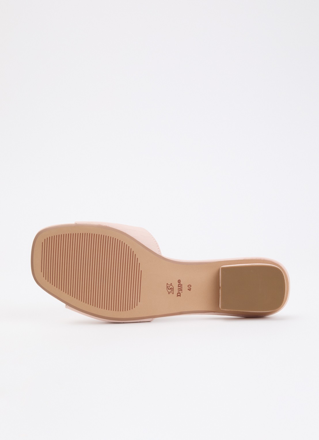 Dune London Lindo slipper van leer - detail 3 lichtroze
