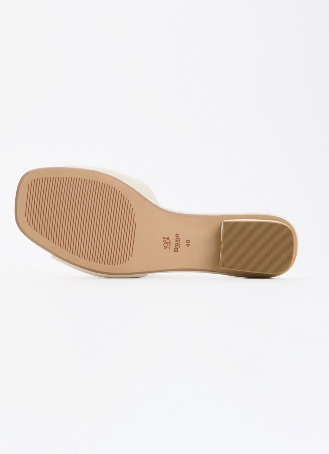Dune London Lindo slipper van leer - detail 4 ivoor
