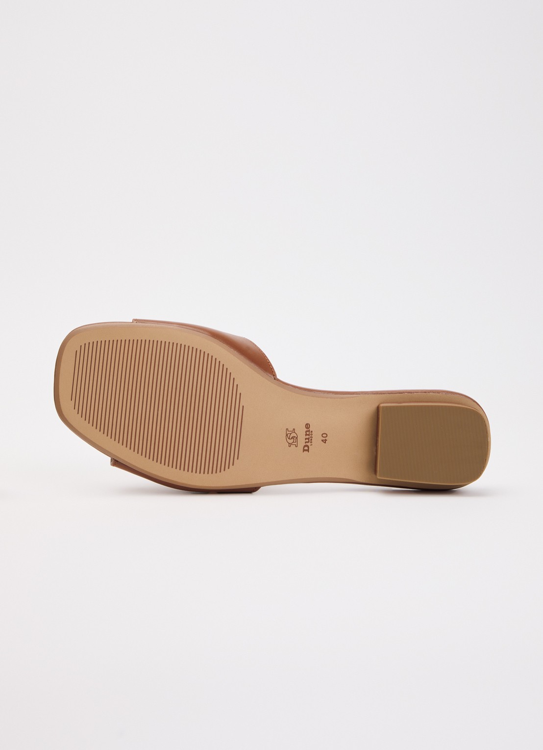 Dune London Lindo slipper van leer - detail 3 bruin
