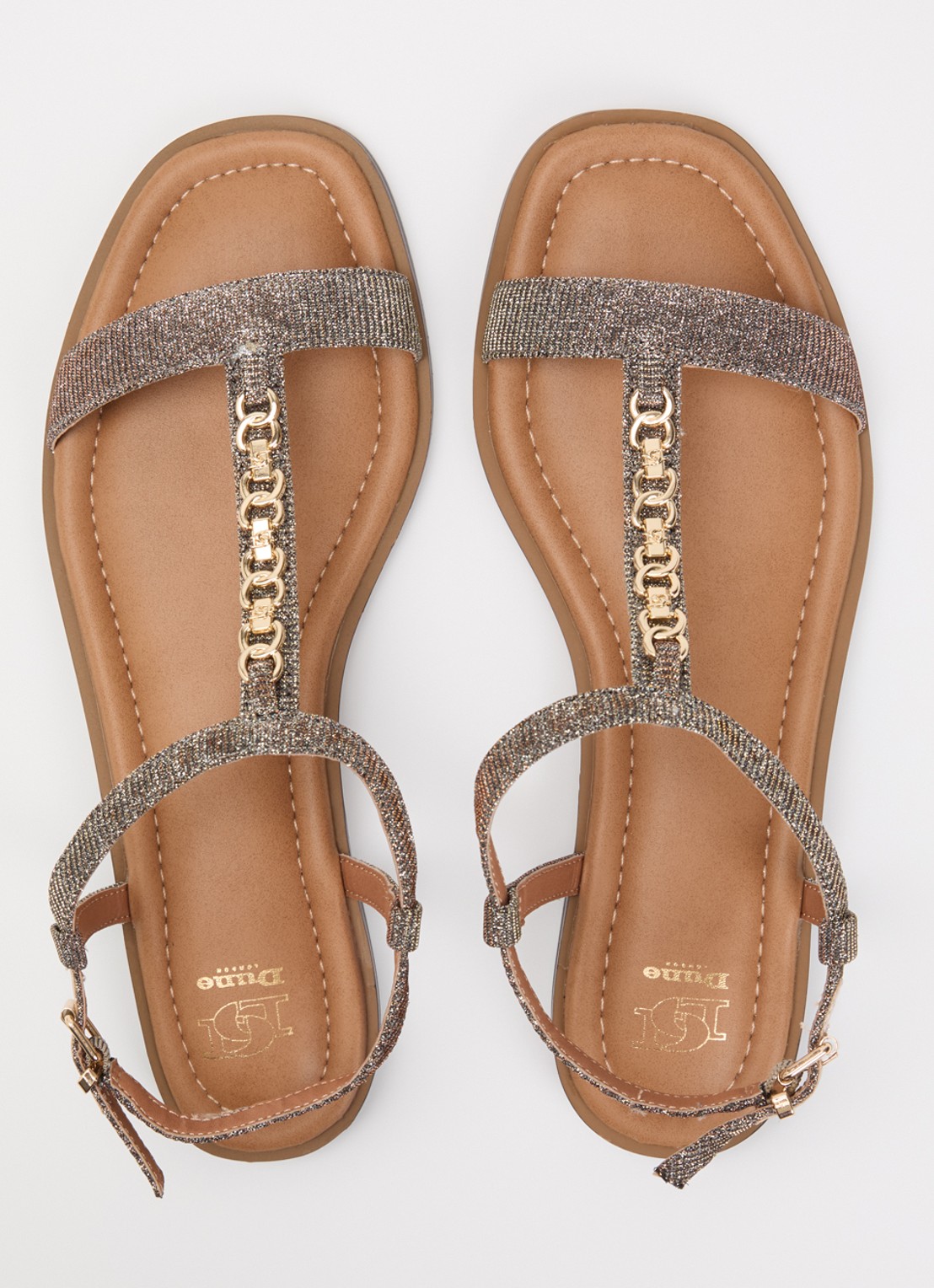 Dune London Lollipops sandaal van leer - detail 4 brons