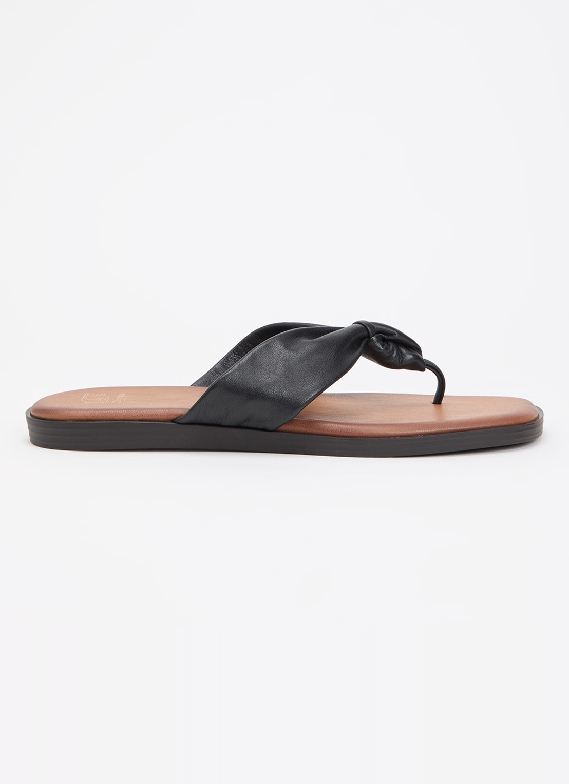 Dune London Looks slipper van leer - voorkant 5 zwart