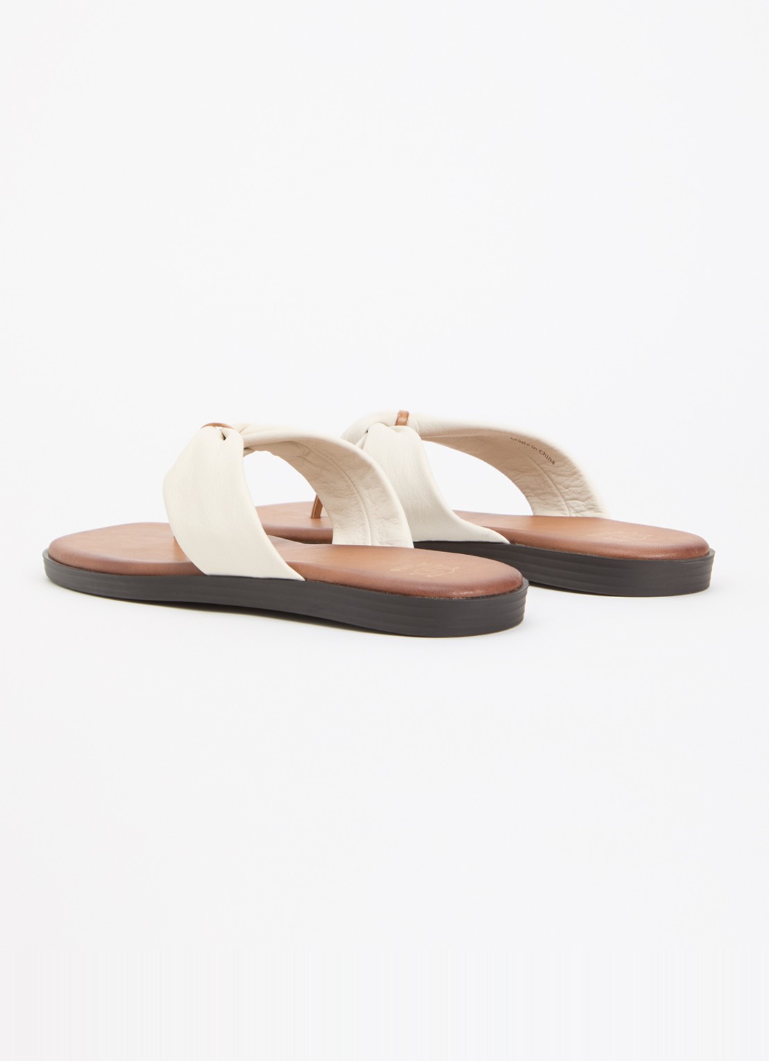 Dune London Looks slipper van leer - achterkant 2 creme