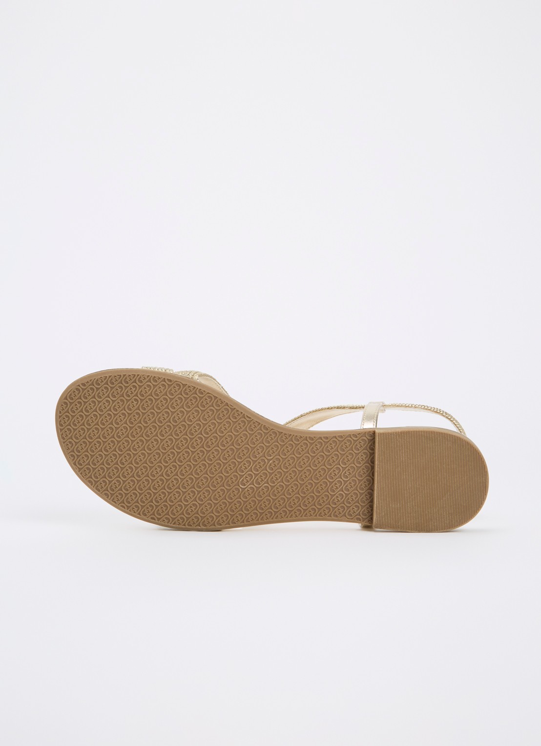 Dune London Lope sandaal met metallic finish - detail 3 goud
