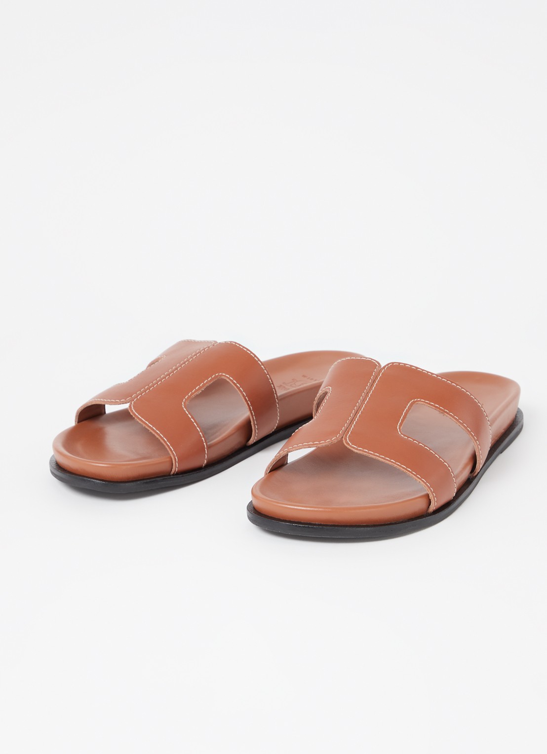 Dune London Loupa slipper van leer - detail 3 bruin
