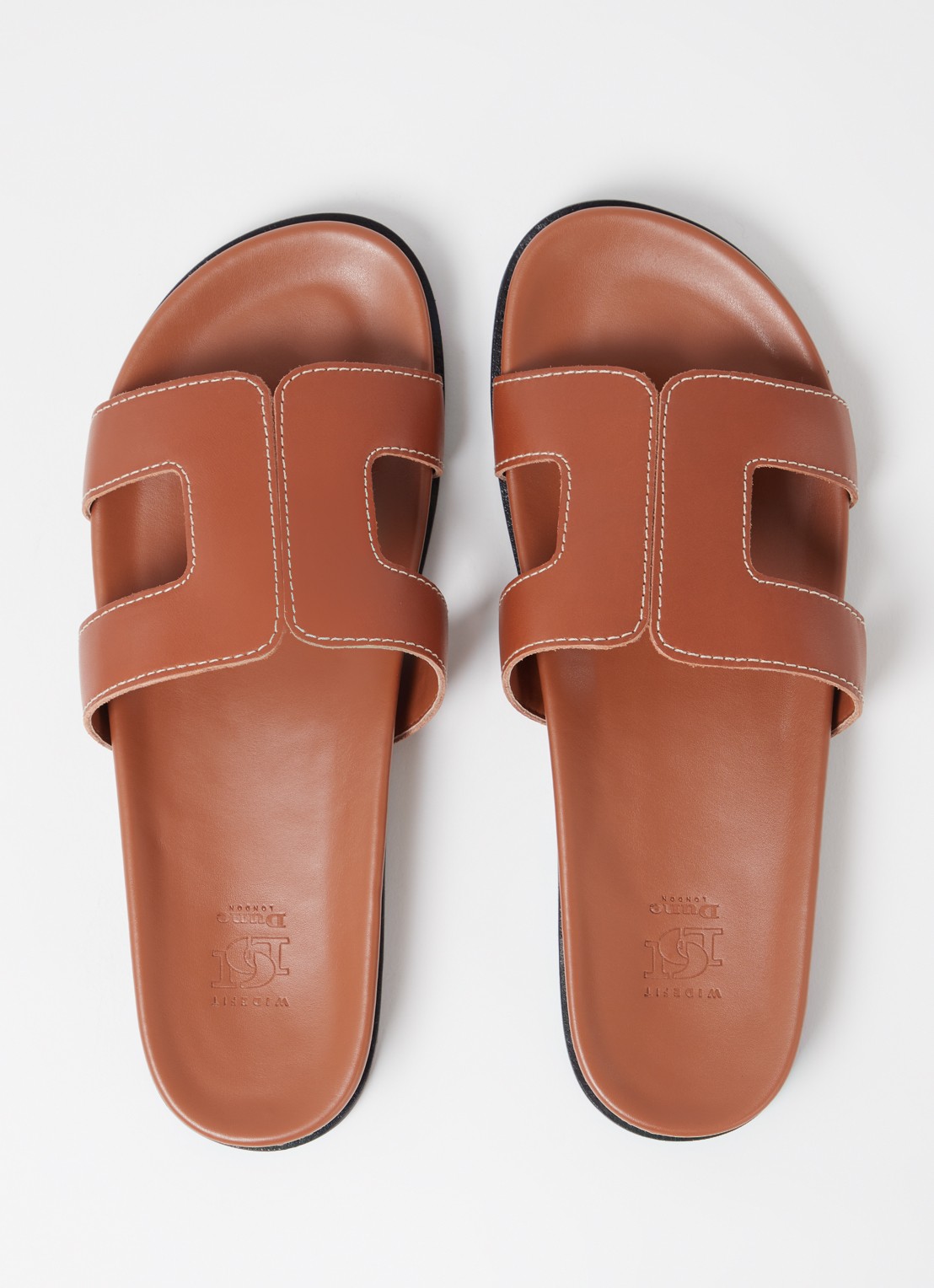 Dune London Loupa slipper van leer - detail 4 bruin
