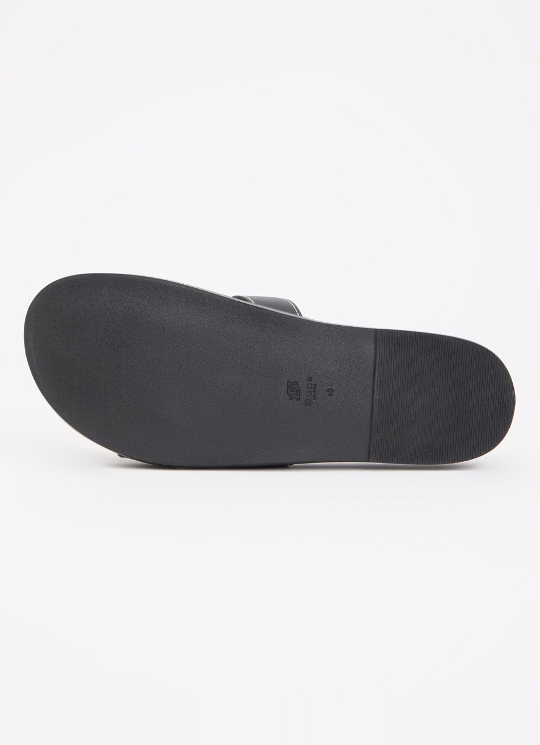 Dune London Loupas slipper van leer - detail 3 zwart