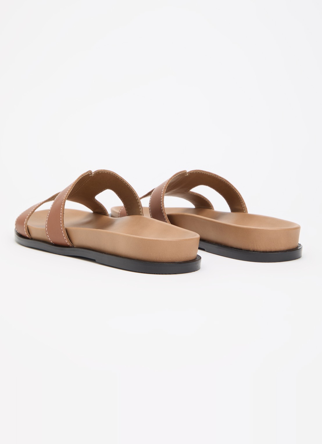 Dune London Loupas slipper van leer - achterkant 5 bruin