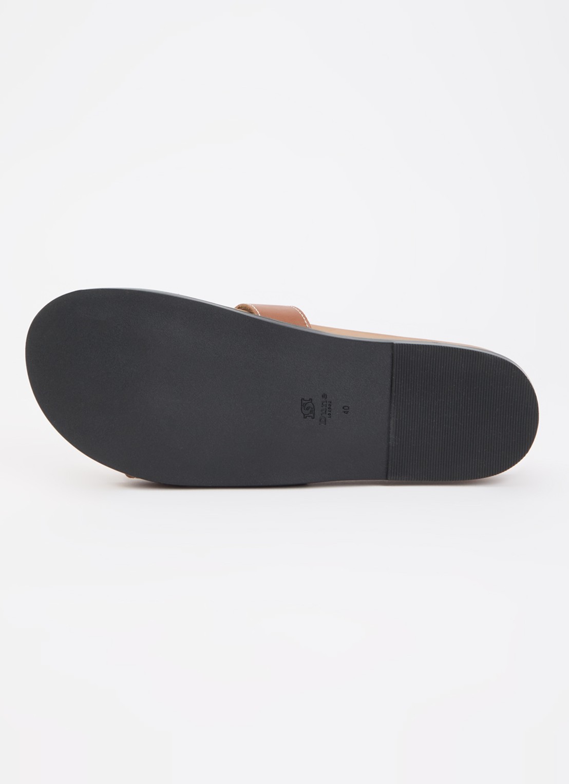 Dune London Loupas slipper van leer - detail 4 bruin