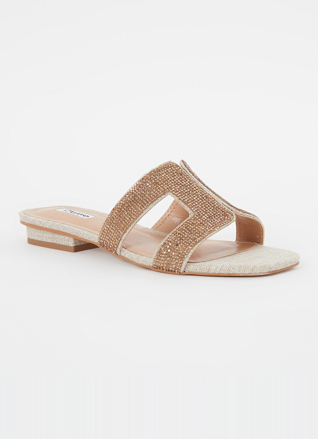 Dune London Loupe sandaal - voorkant 5 goud