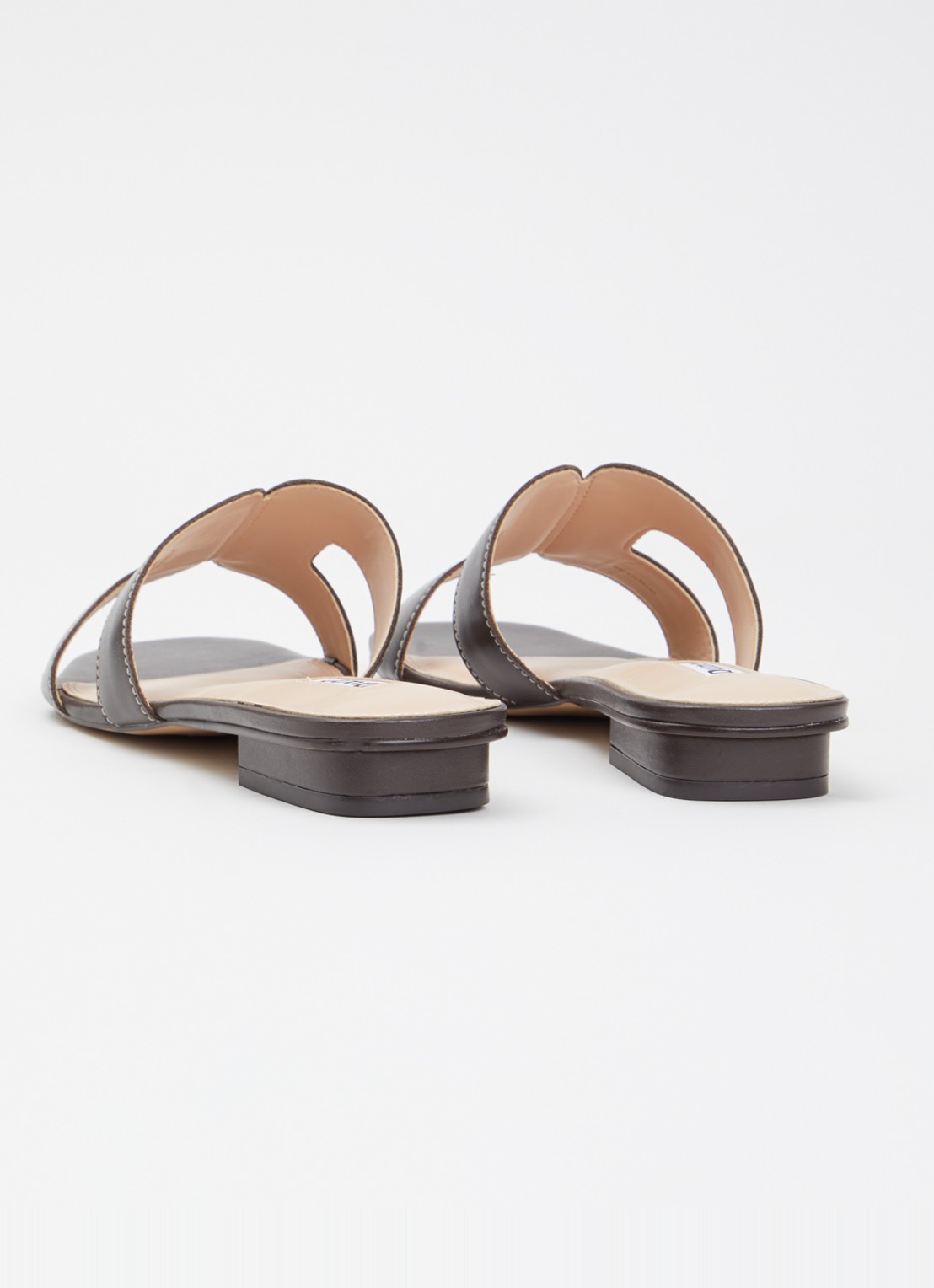 Dune London Loupe sandaal - achterkant 4 donkerbruin