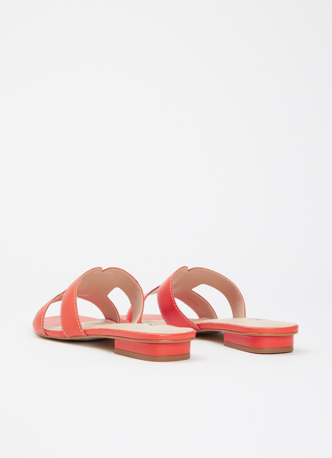 Dune London Loupe sandaal - achterkant oranjerood