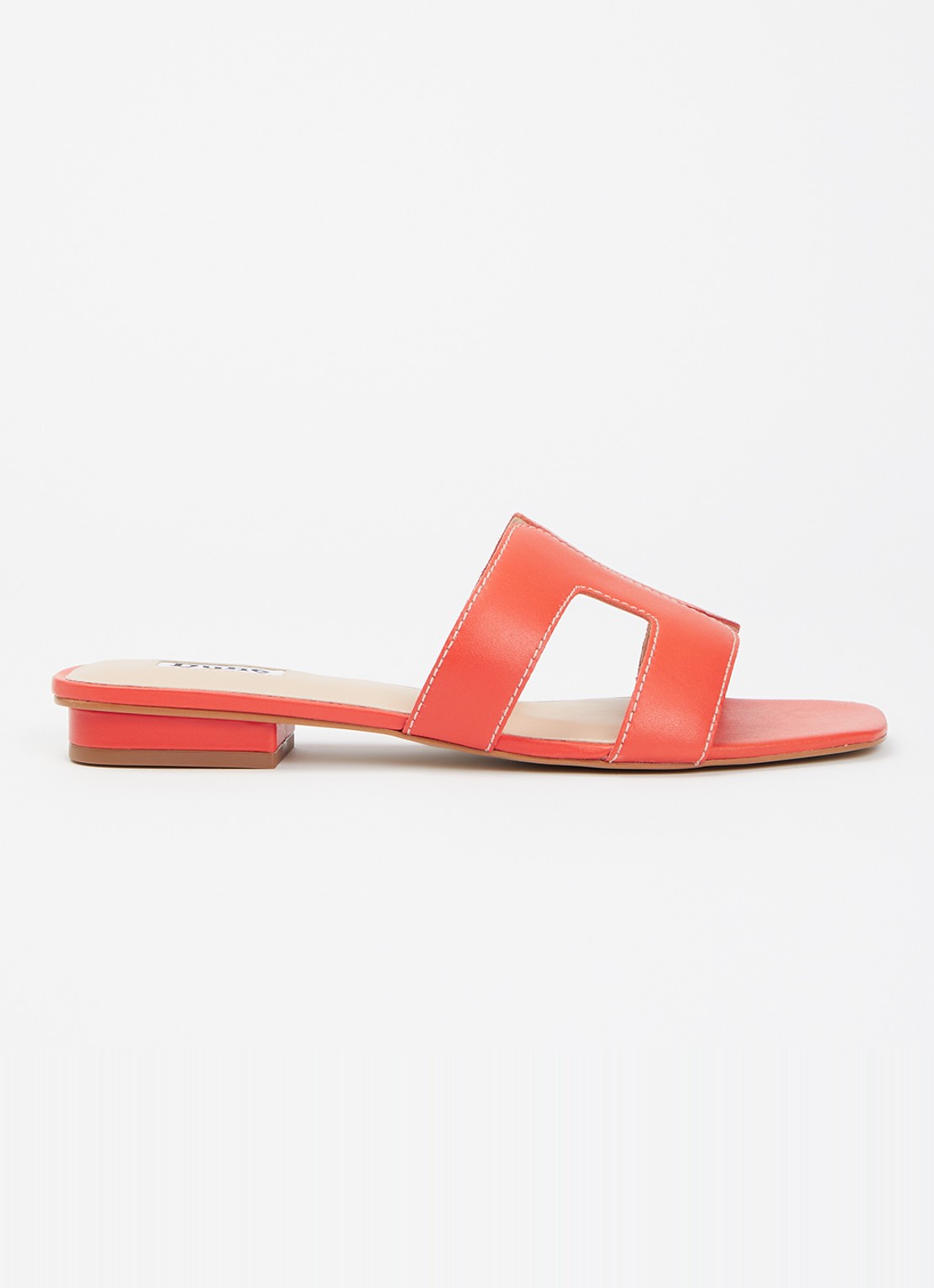 Dune London Loupe sandaal - voorkant 5 oranjerood