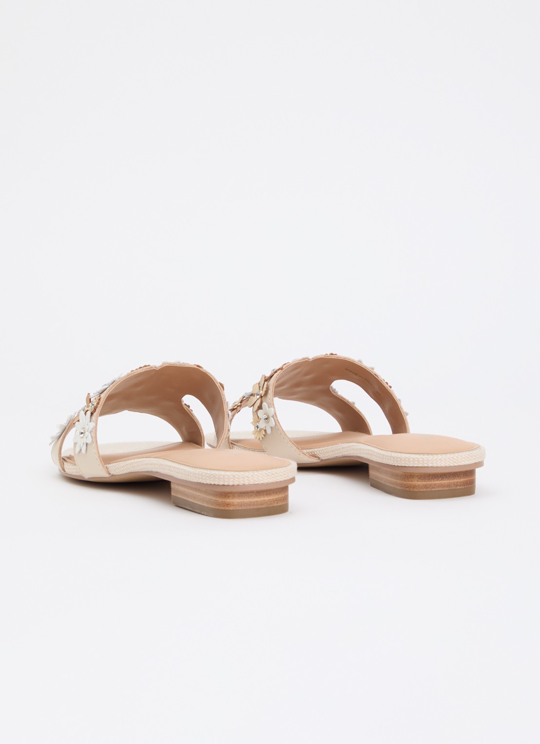 Dune London Loupes slipper van leer - achterkant 5 beige