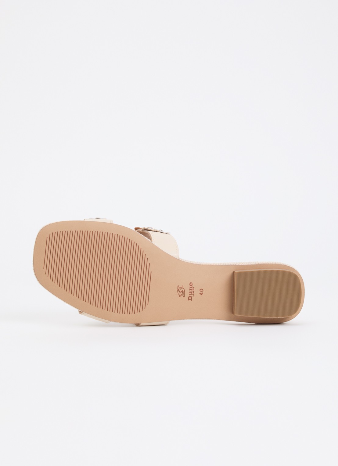 Dune London Loupes slipper van leer - detail 4 beige