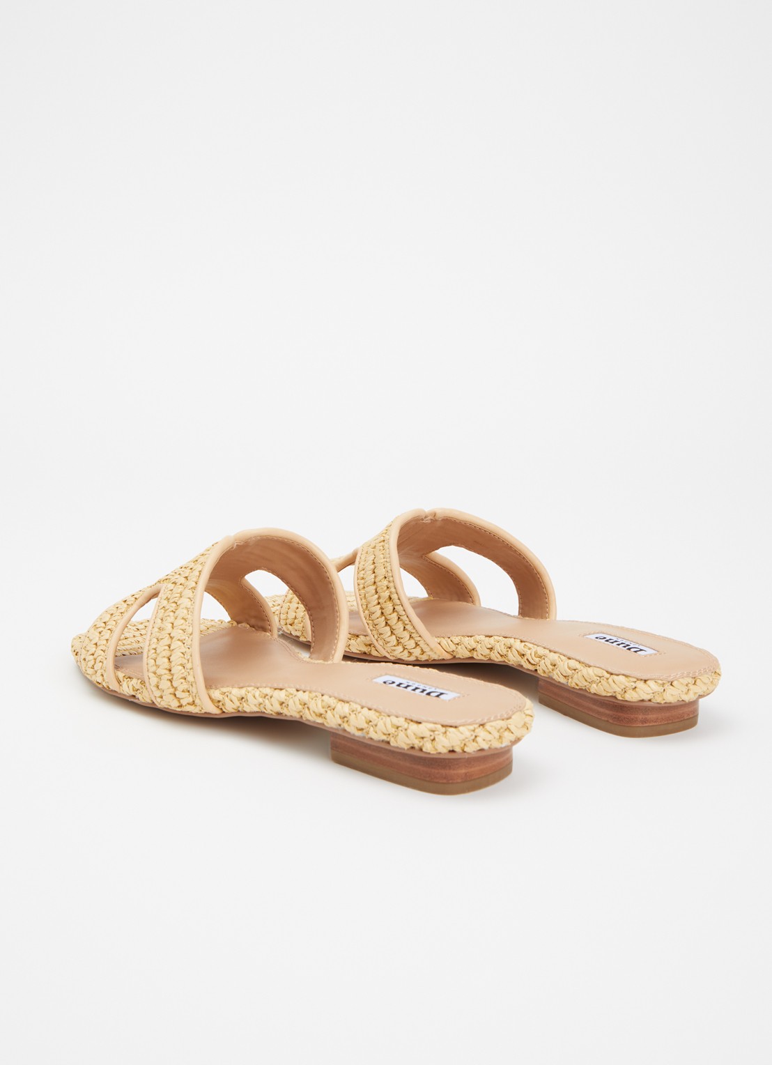 Dune London Loupes slipper van leer - achterkant 5 naturel