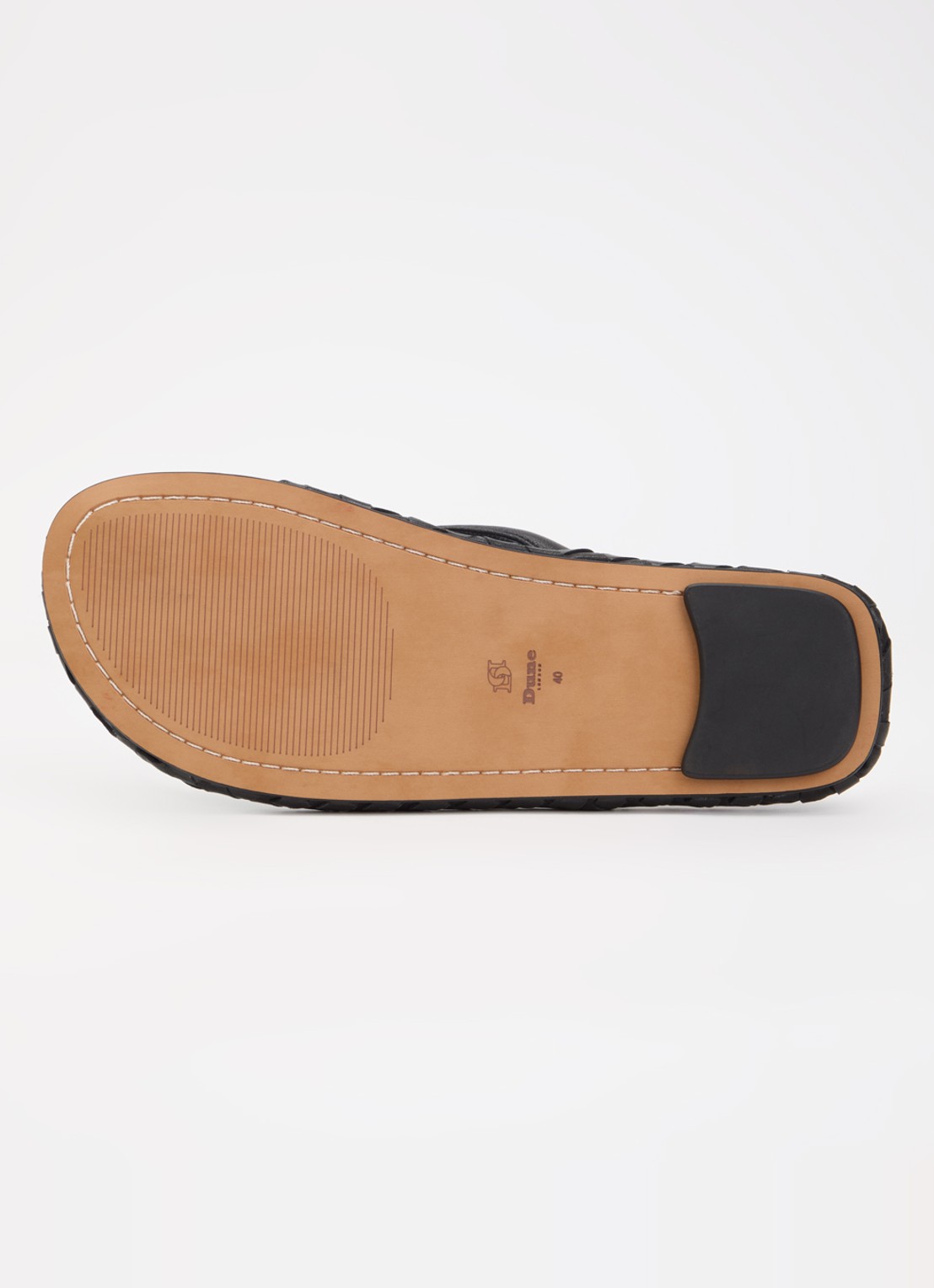Dune London Lunare slipper van leer - detail 4 zwart