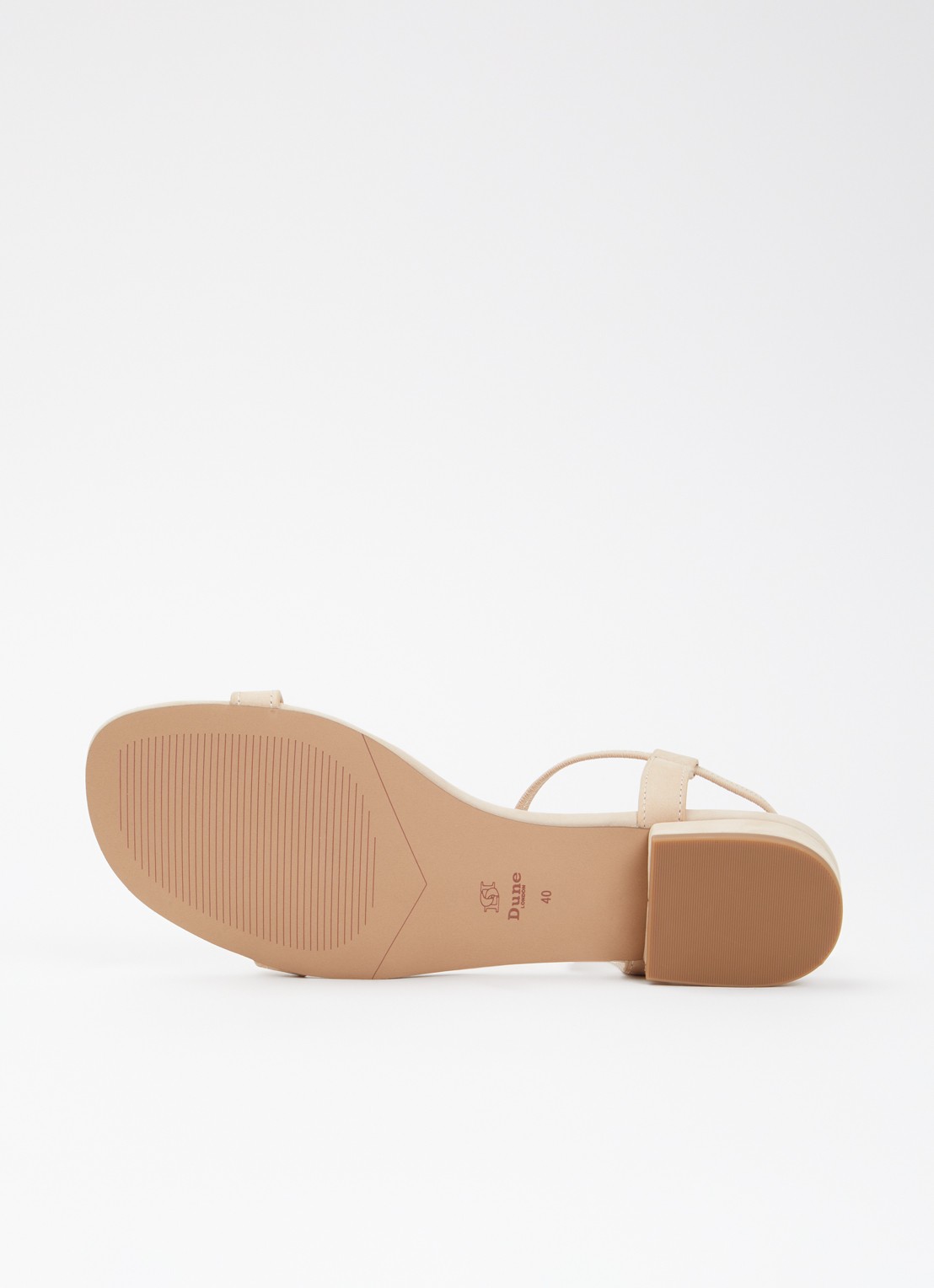 Dune London Lyra sandaal van leer  - detail 4 beige