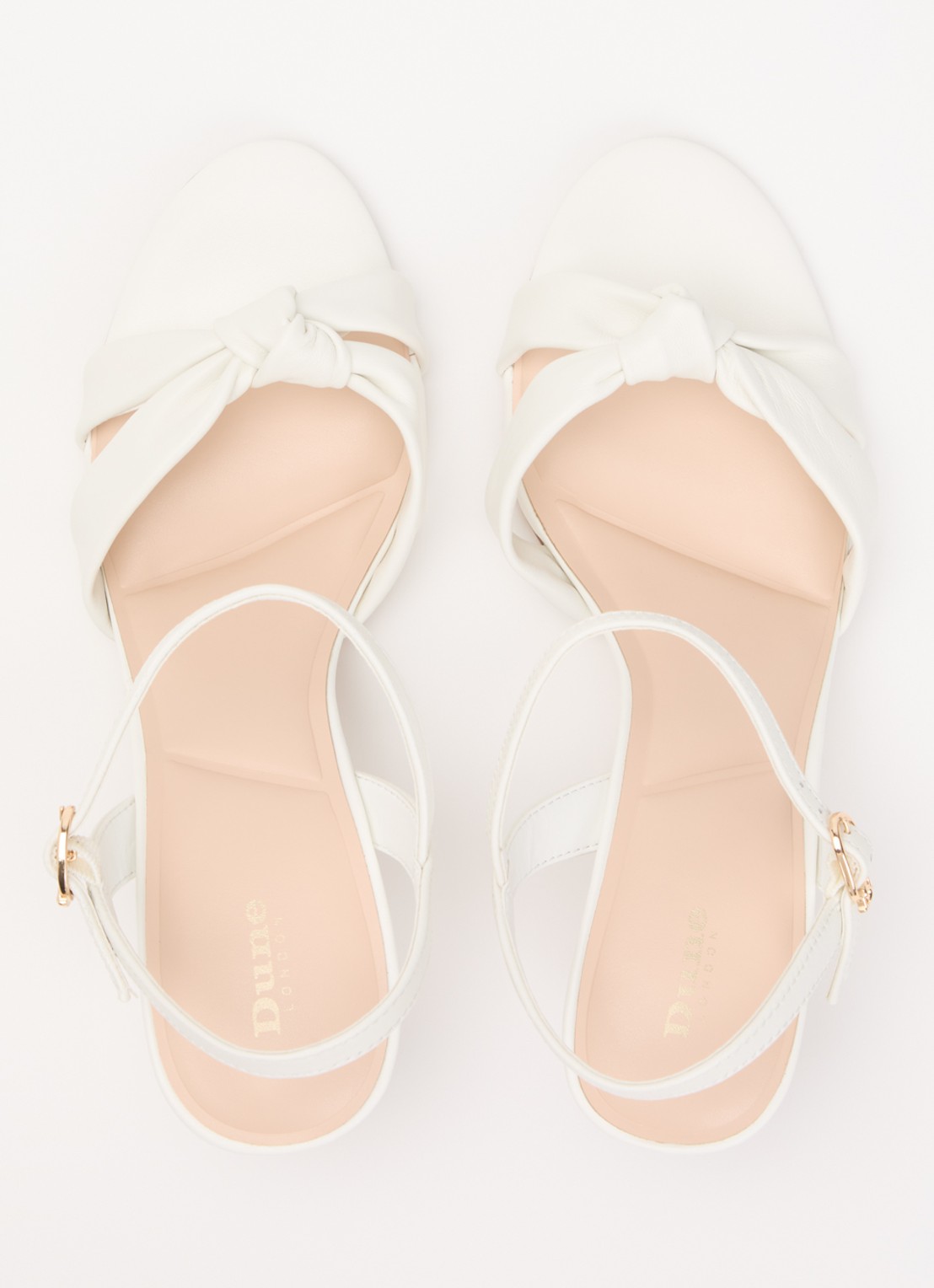 Dune London Madisons sandalette van leer - detail 4 wit