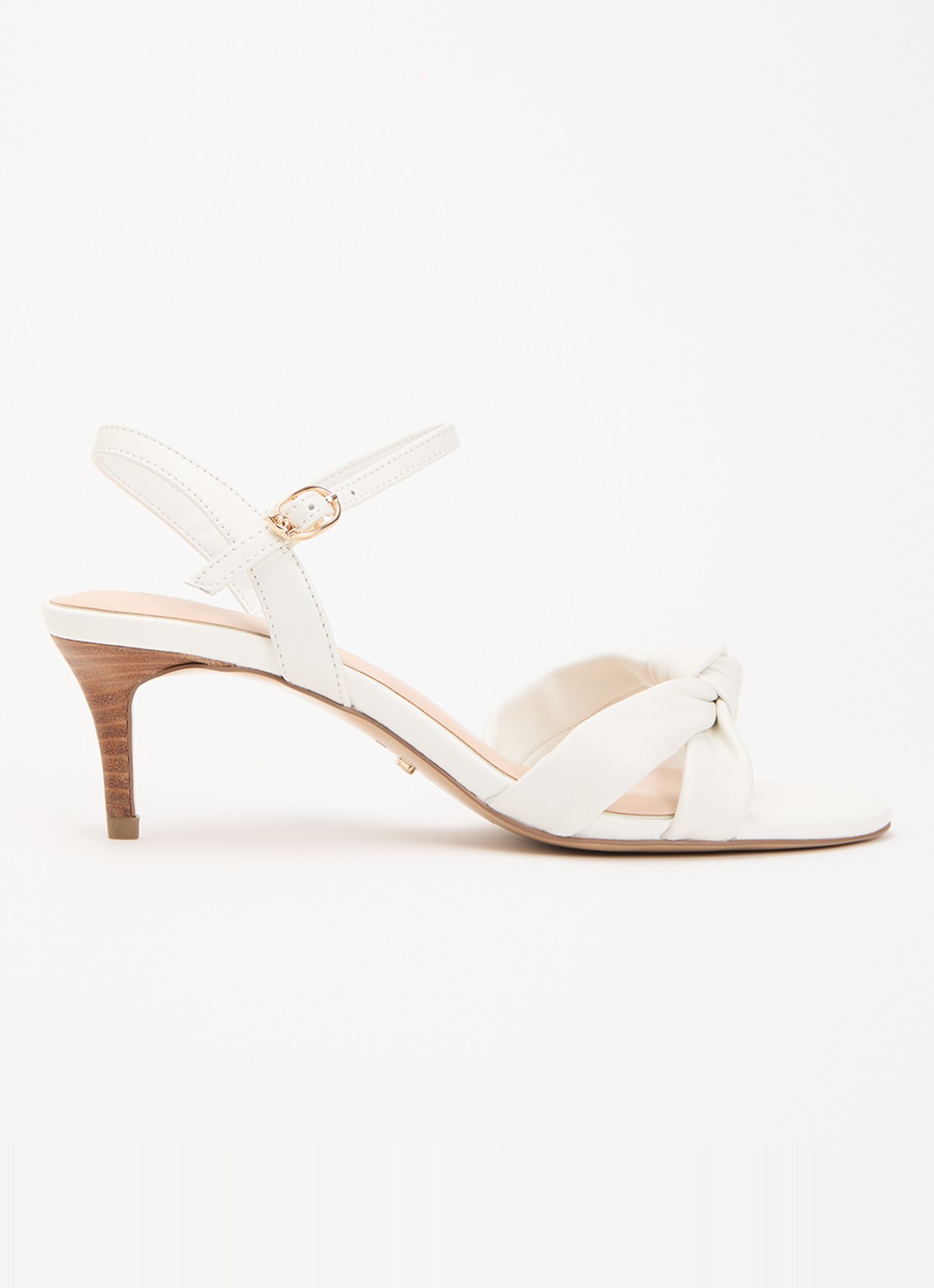 Dune London Madisons sandalette van leer - voorkant 2 wit