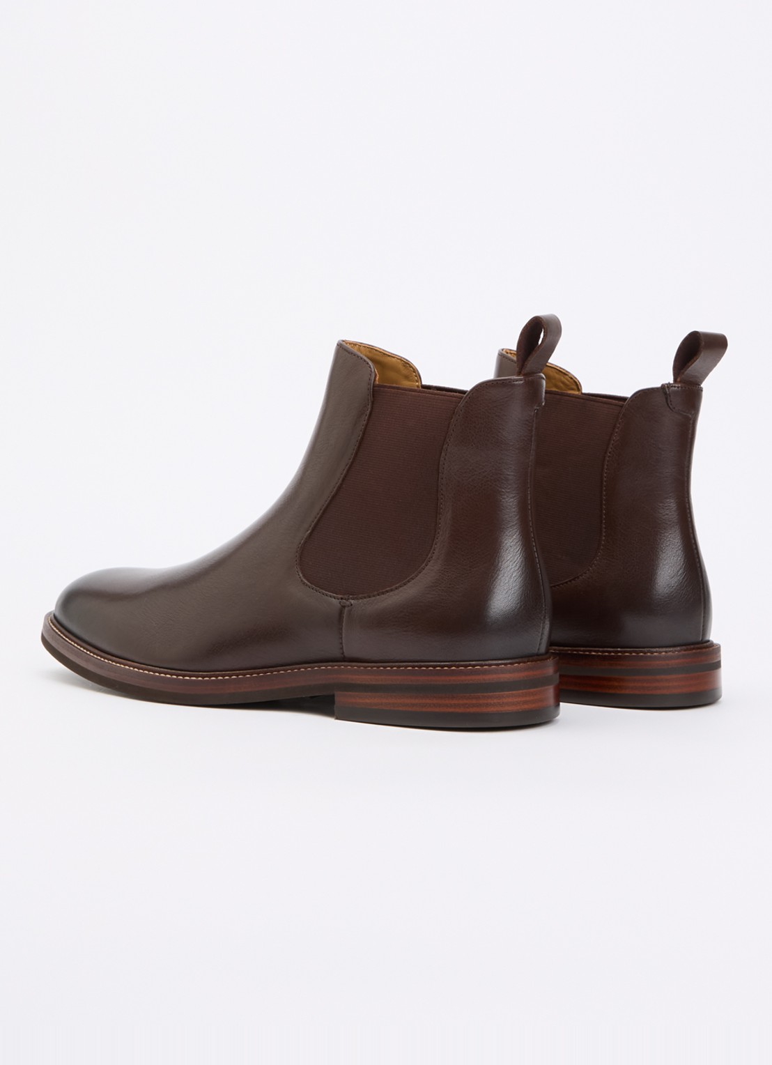Dune London Maisen chelsea boot van leer - achterkant bruin