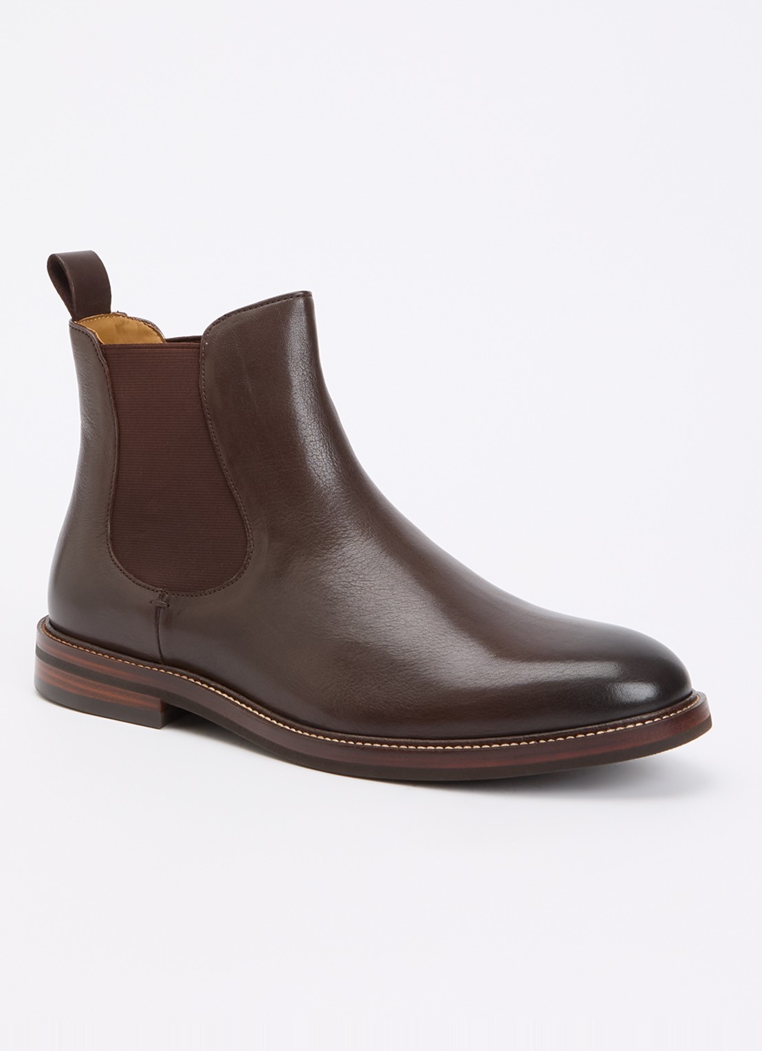Dune London Maisen chelsea boot van leer - voorkant 2 bruin
