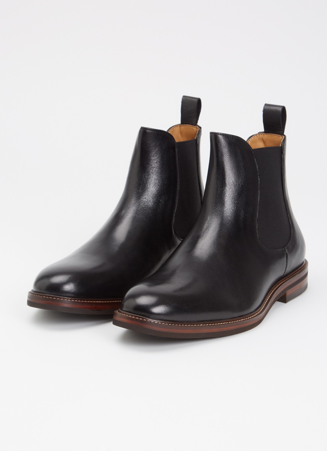 Dune London Maisen chelsea boot van leer - detail 2 zwart