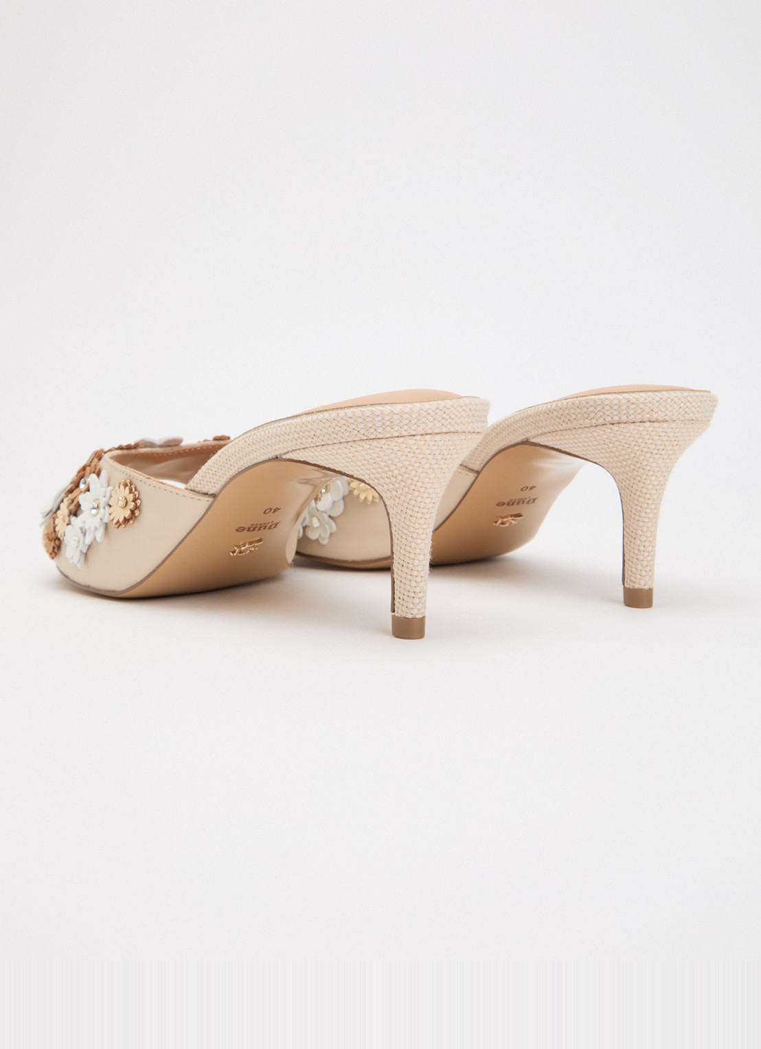 Dune London Maizy muiltje van leer - achterkant 5 beige