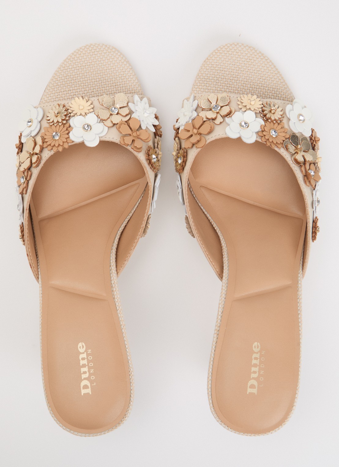 Dune London Maizy muiltje van leer - detail 3 beige
