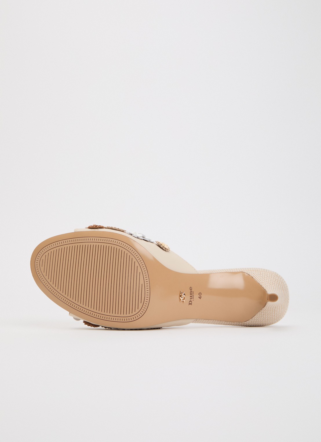 Dune London Maizy muiltje van leer - detail 4 beige