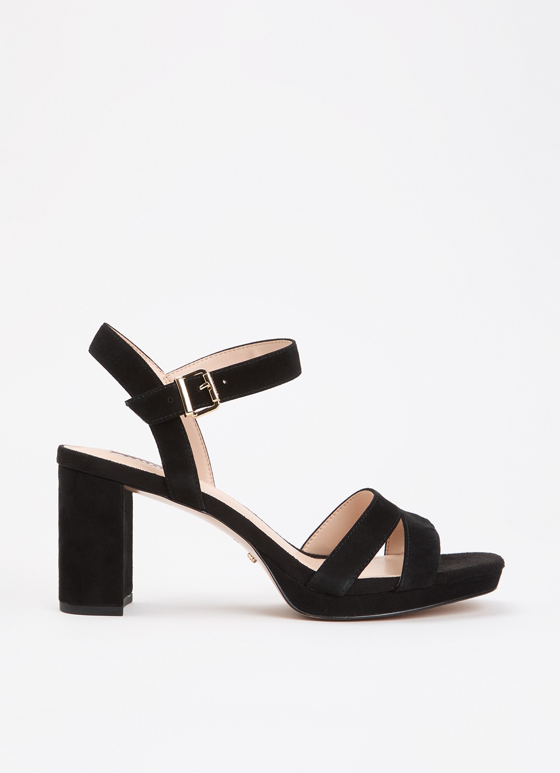 Dune London Manifesting sandalette - voorkant 5 diepzwart