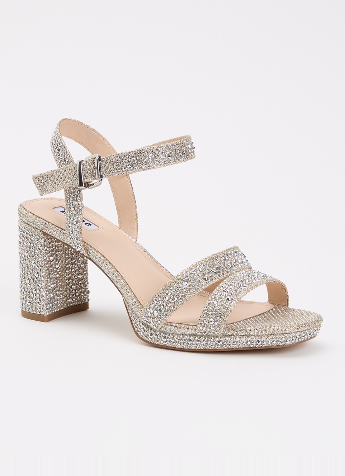 Dune London Manifesting sandalette - voorkant zilver