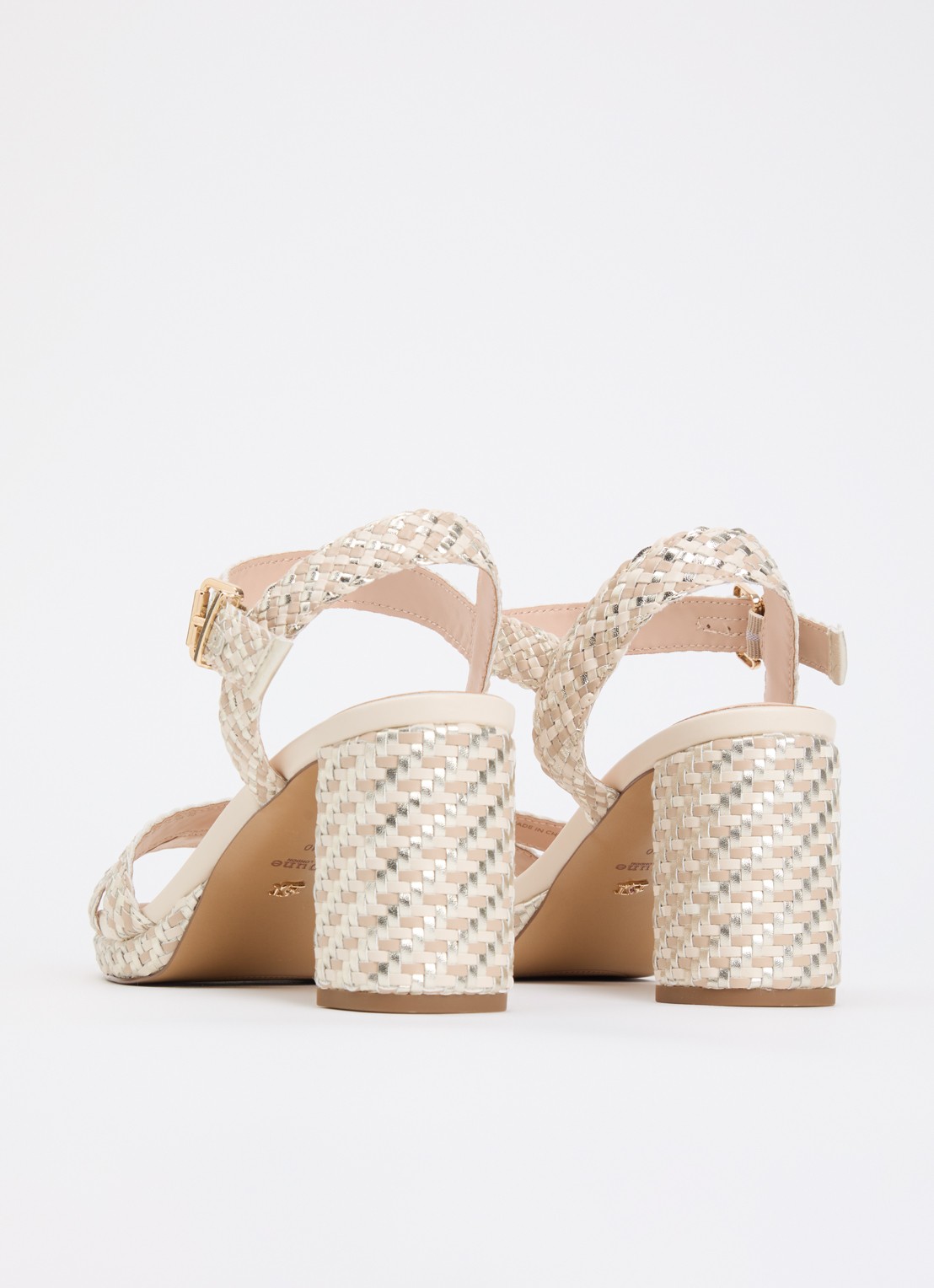 Dune London Manifesting sandalette - achterkant 2 metallic