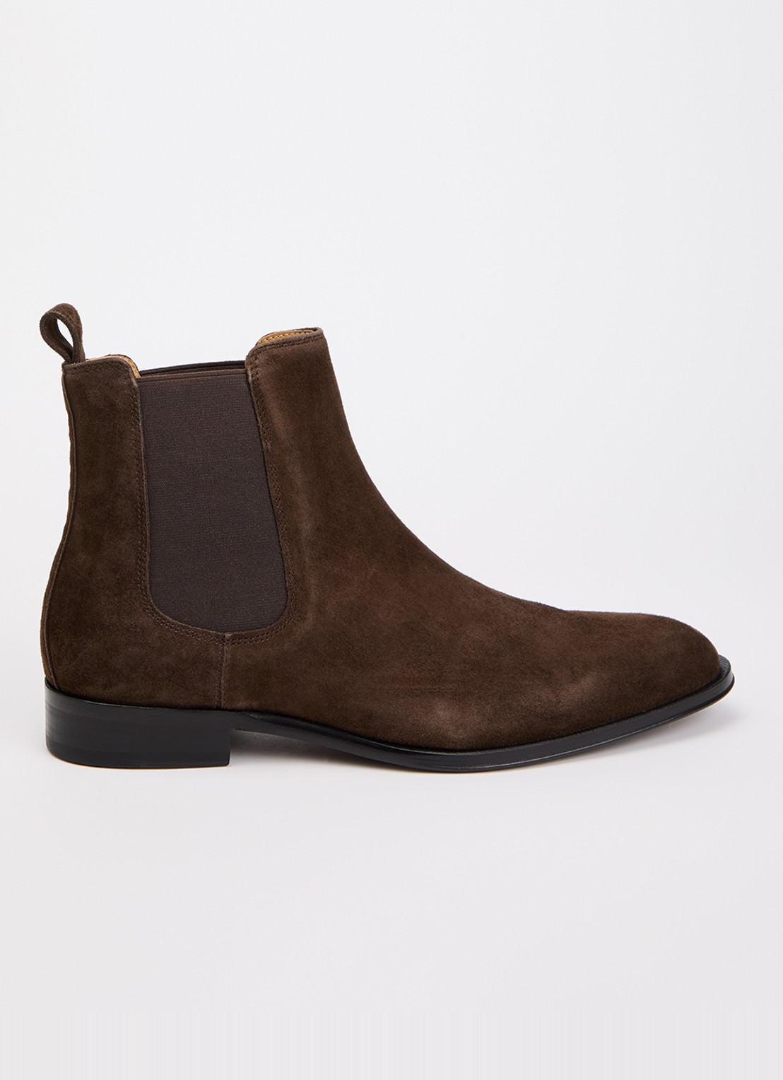 Dune London Manson enkellaarsje van leer - voorkant 4 bruin