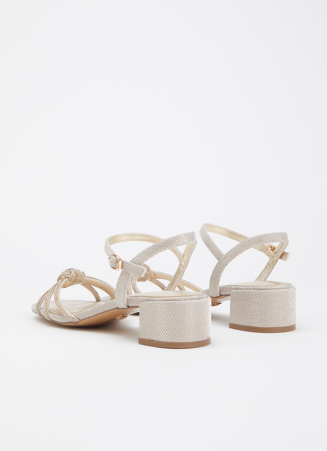 Dune London Marvelousness sandalette met strass - achterkant 5 goud