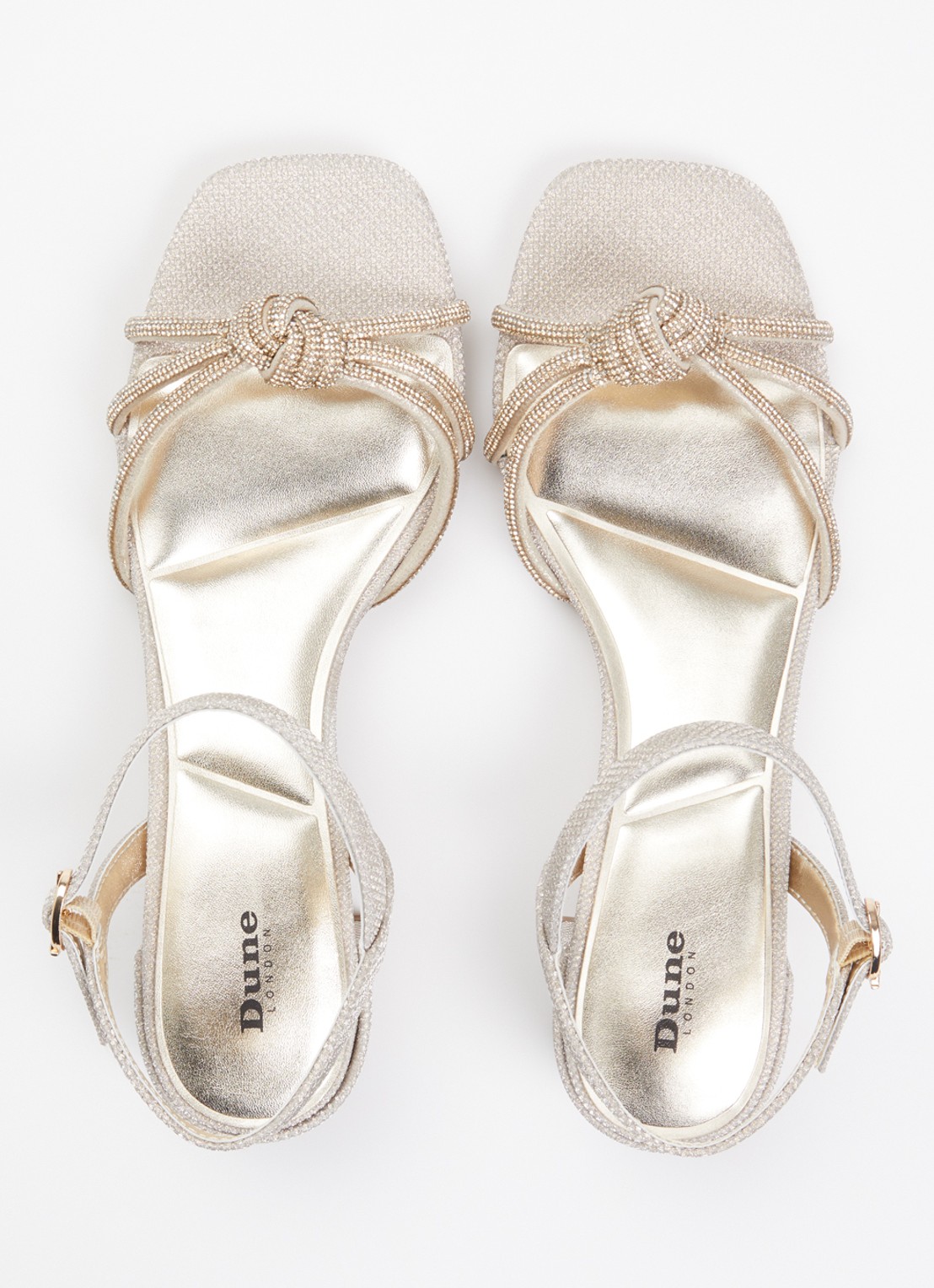 Dune London Marvelousness sandalette met strass - detail 3 goud