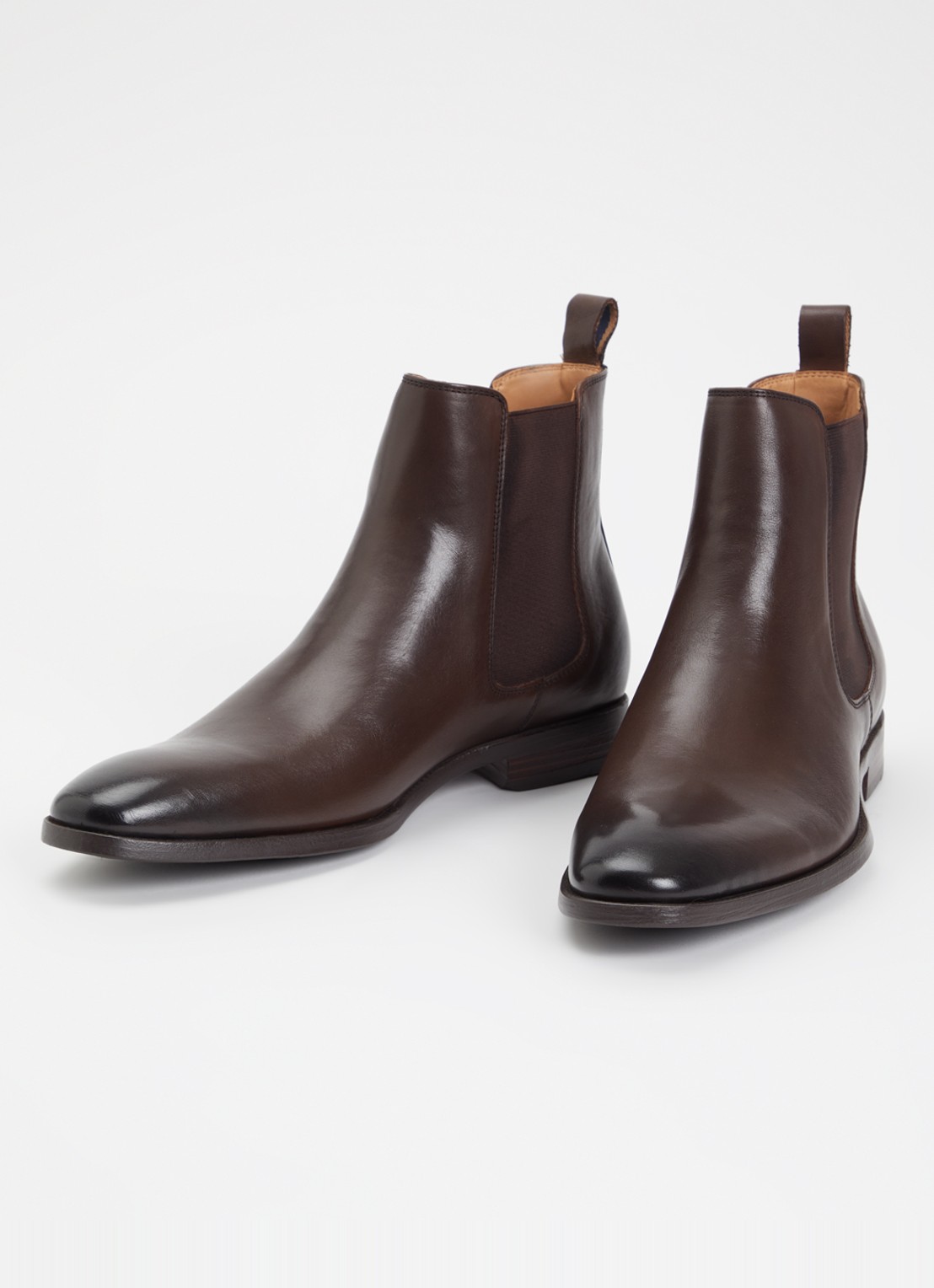 Dune London Matchin chelsea boot van leer - detail 2 donkerbruin
