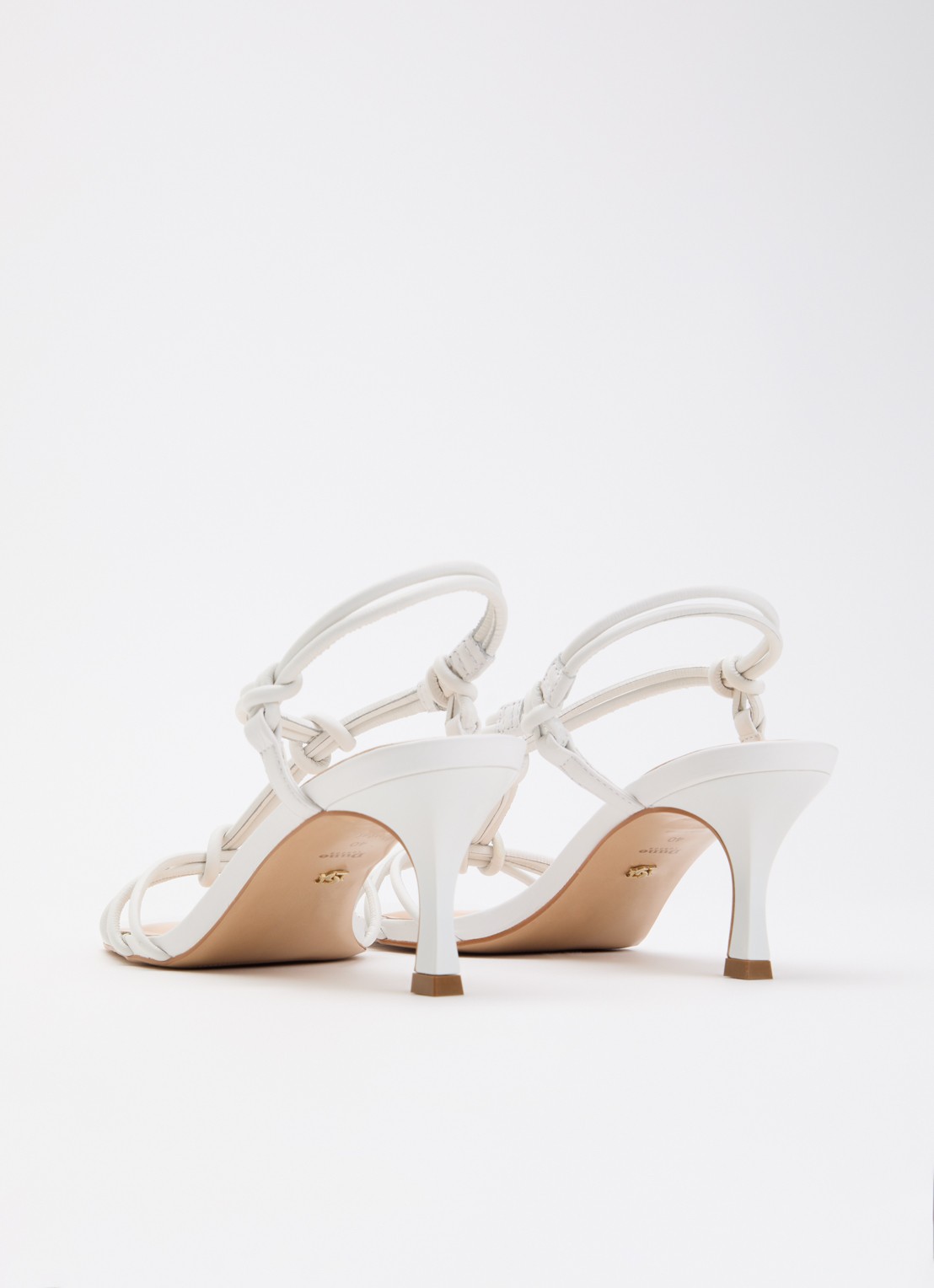 Dune London Matti sandalette van leer - achterkant 4 wit
