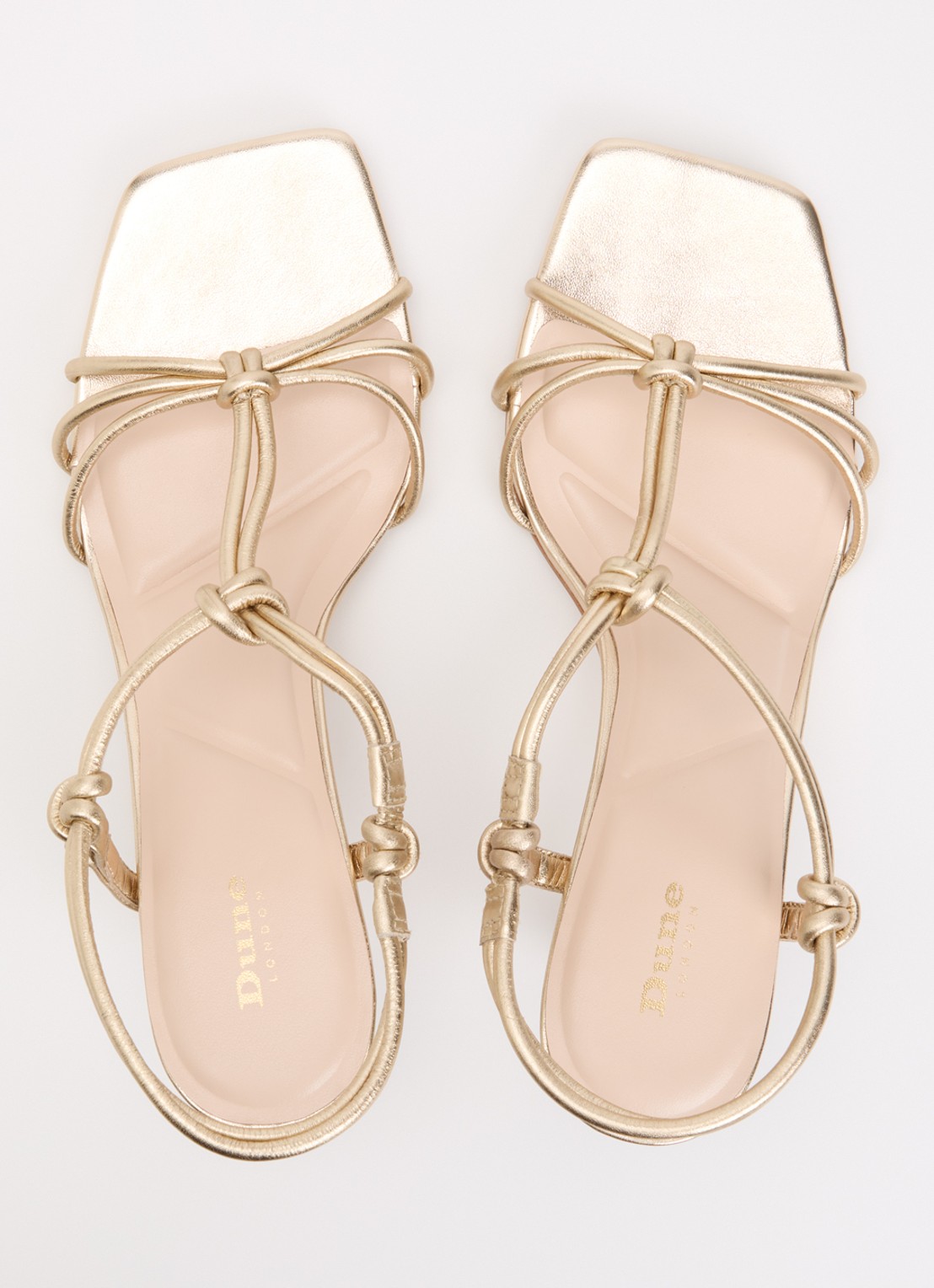 Dune London Matti sandalette van leer - detail 4 goud