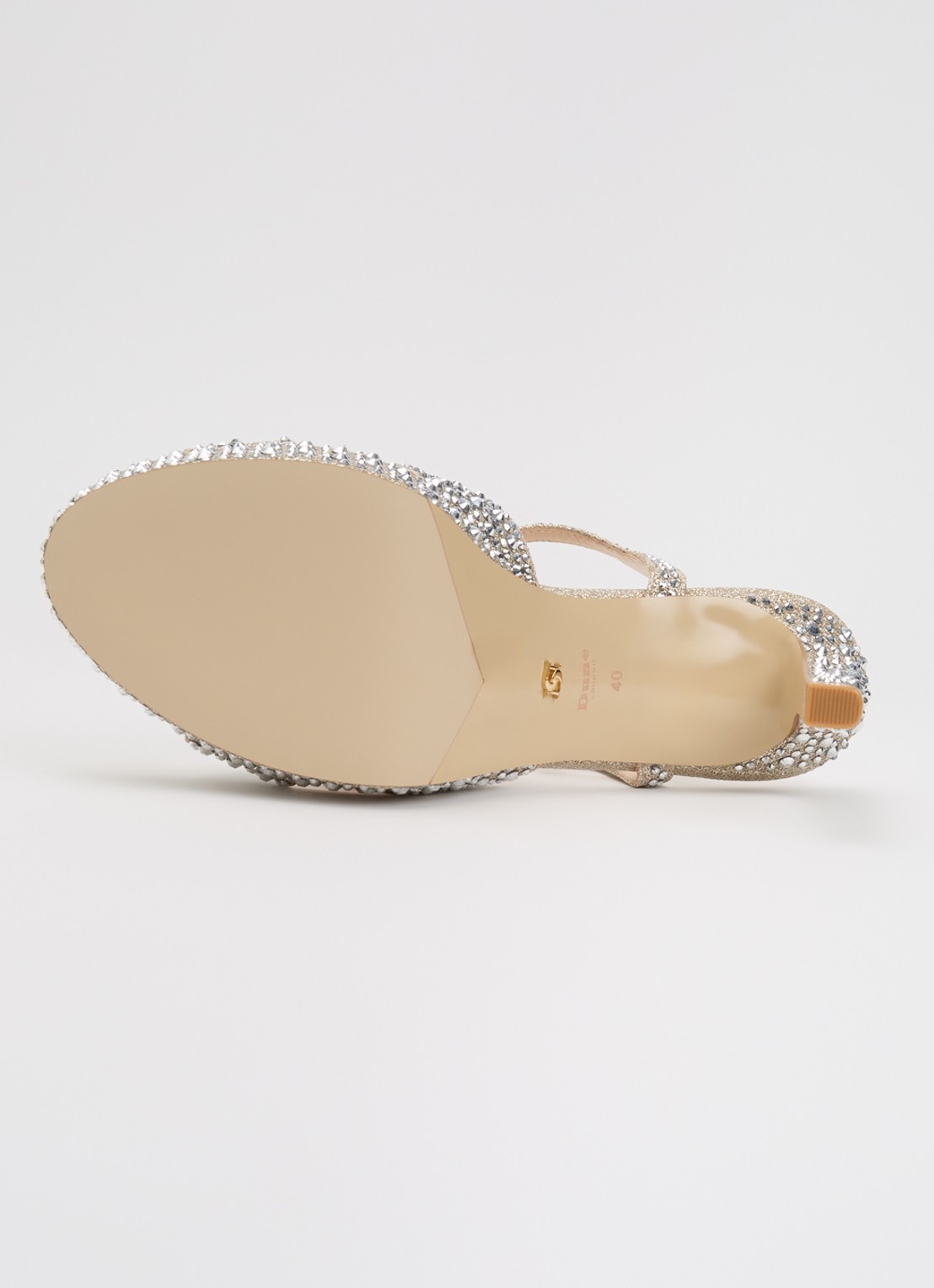 Dune London Mayve sandalette met strass - detail 5 goud