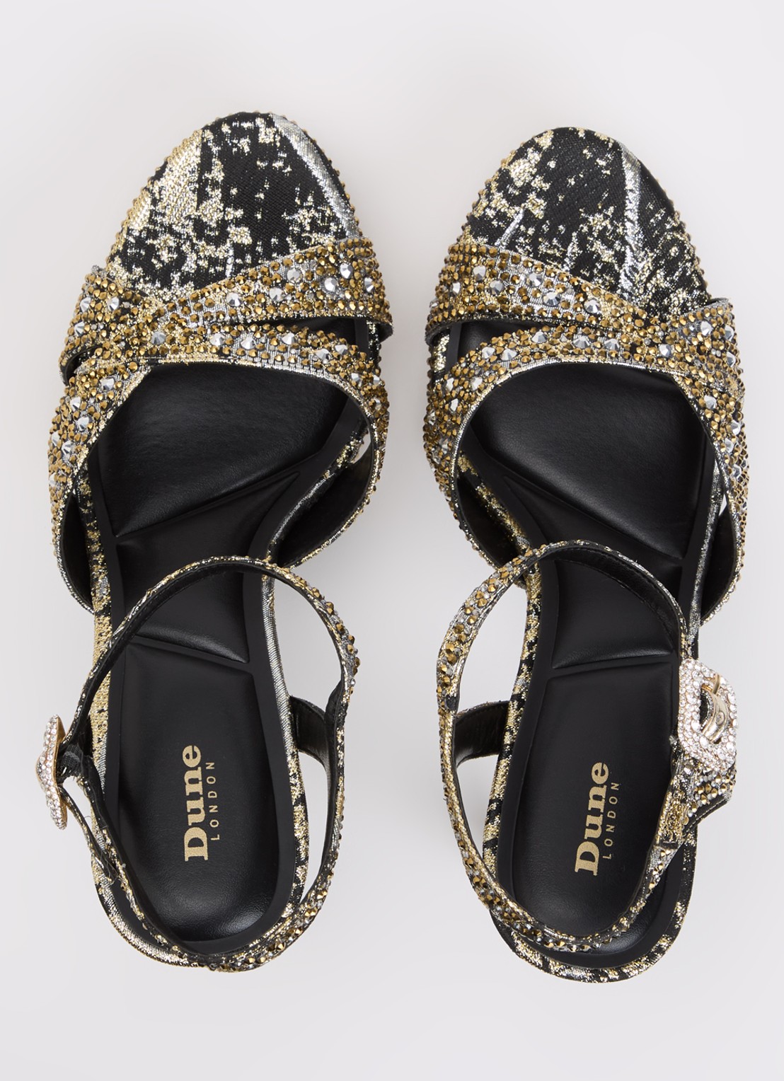 Dune London Mayve sandalette met strass - detail 2 goud