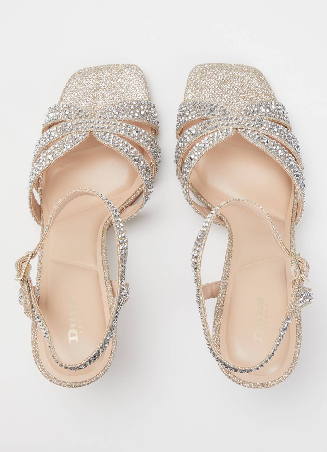 Dune London Mayven sandalette met strass - detail 3 goud