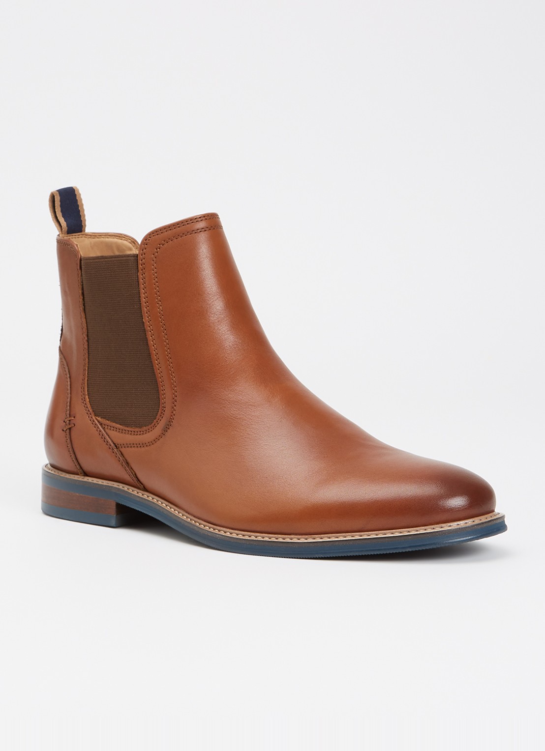 Dune London Mckinley chelsea boot - voorkant 2 oranjebruin