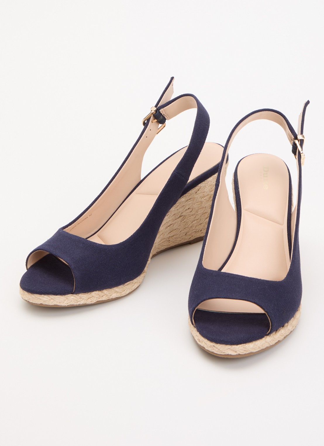 Dune London Mediating espadrille met gespdetail - detail 2 donkerblauw