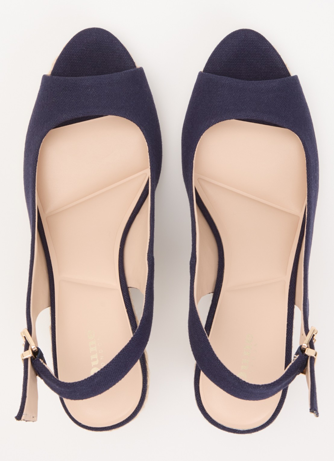Dune London Mediating espadrille met gespdetail - detail 3 donkerblauw