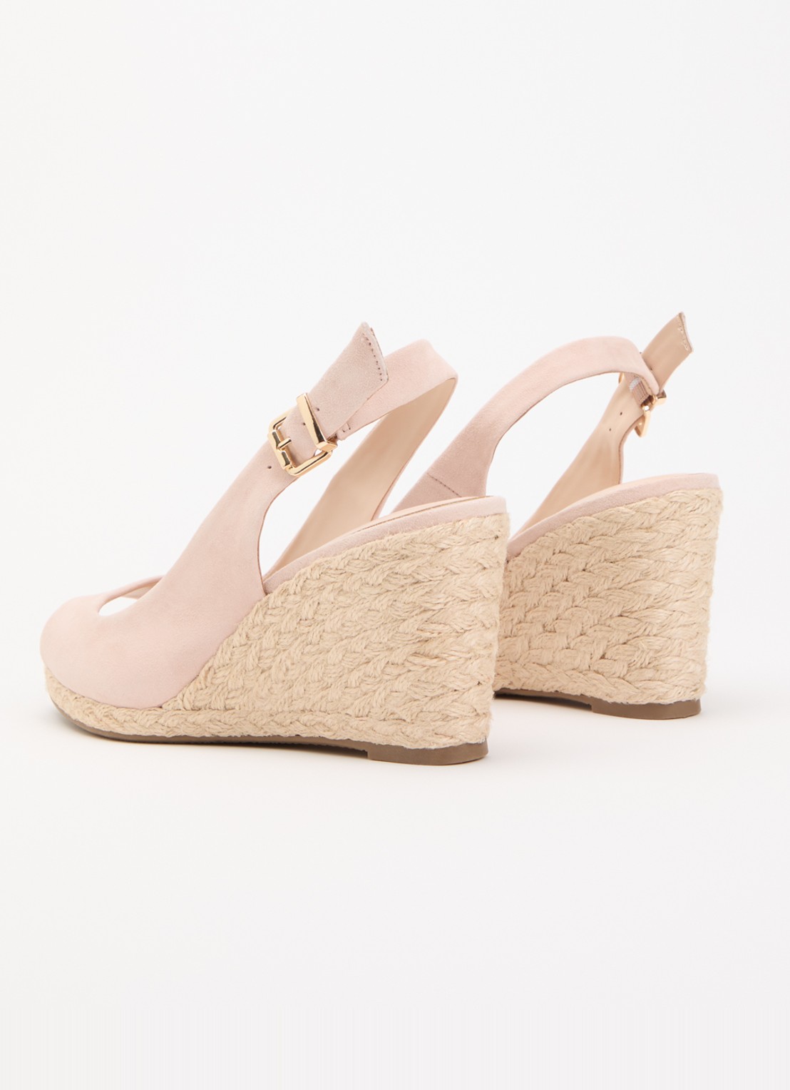 Dune London Mediating espadrille met gespdetail - achterkant 2 oudroze