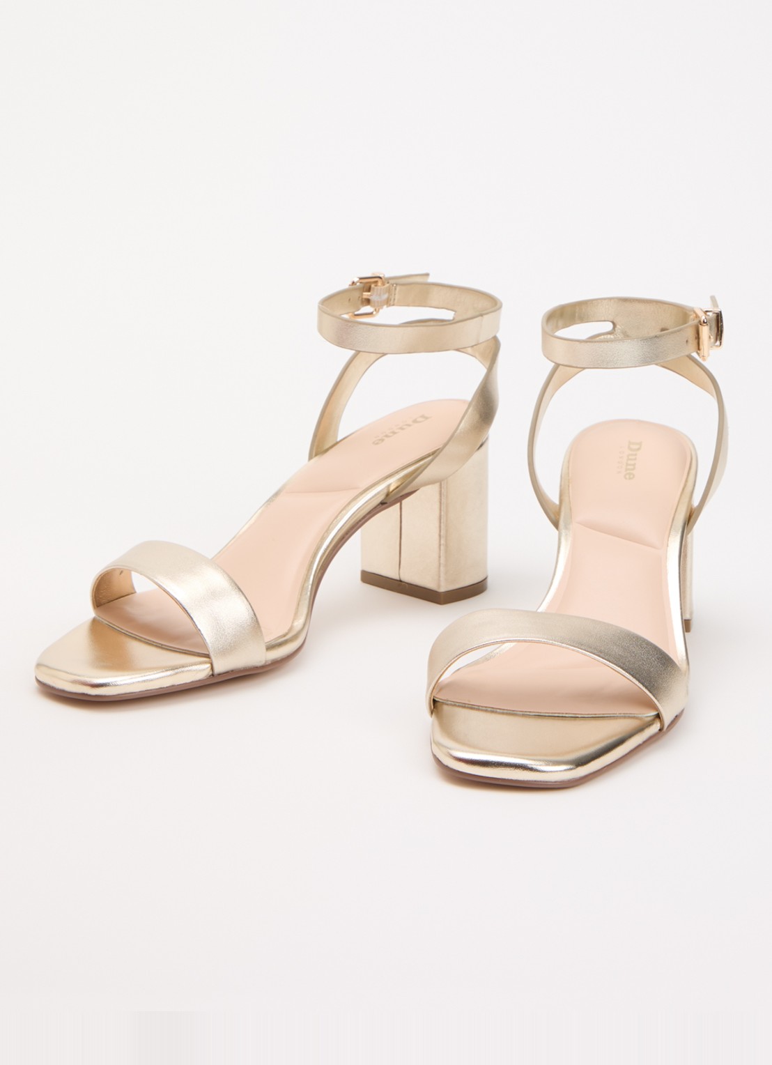 Dune London Medina sandalette van leer - detail 3 goud