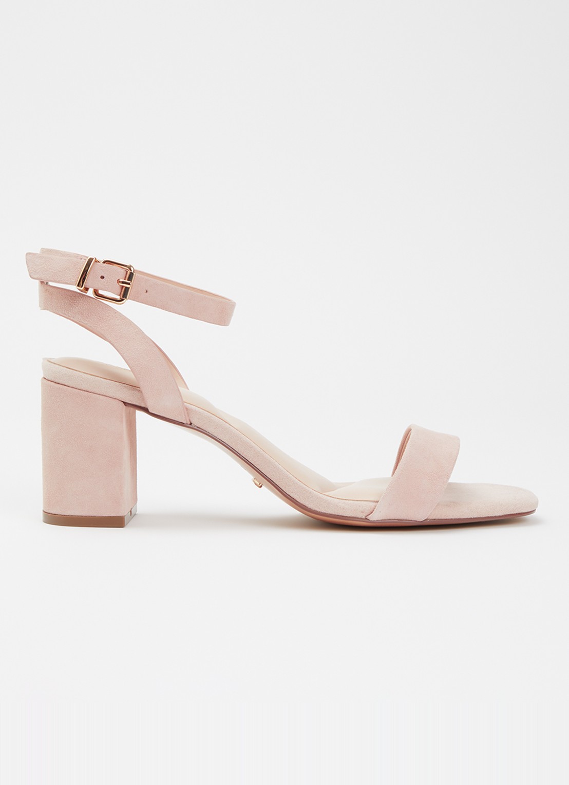 Dune London Medina sandalette van leer - voorkant 5 oudroze