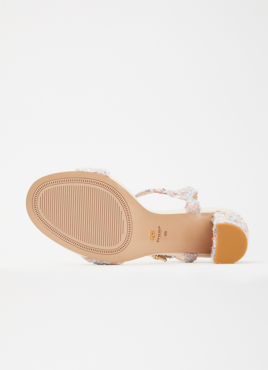 Dune London Mention sandalette met tweed-look - detail 3 roze